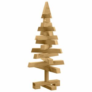 vidaXL Ziemassvētku koki ar statīvu Brūna 60 cm Priedes masīvkoks