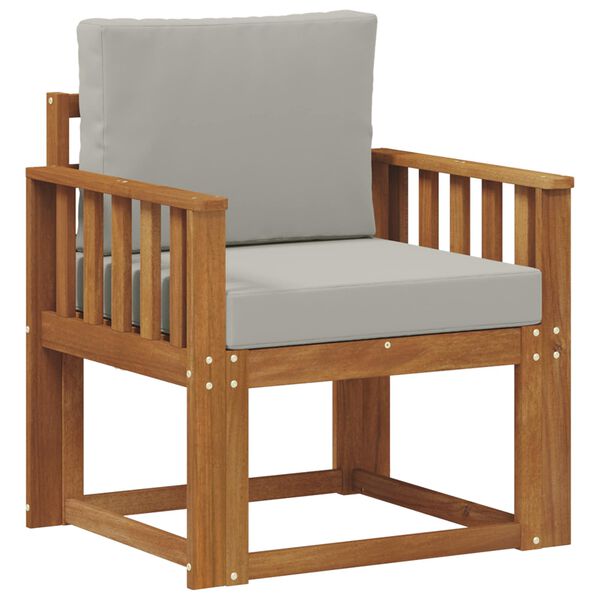 vidaXL Āra dīvāns Cieta akācijas koks un poliesters