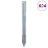 vidaXL telts mietiņi, 24 gab., 22 cm, &Oslash;20 mm, cinkots tērauds