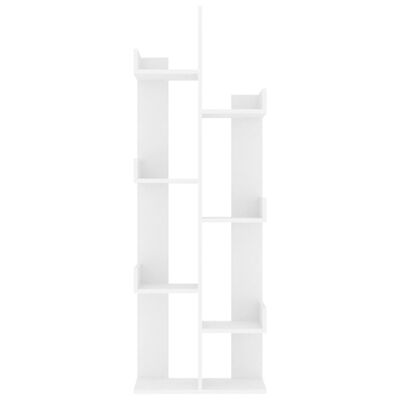 vidaXL grāmatu plaukts, balts, 48x25,5x140 cm, skaidu plāksne