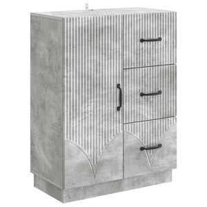 vidaXL Puse Betona pelēks 66 x 34,5 x 87 cm Inženierijas koks