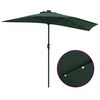 vidaXL Dārza parasols Zaļa 294 x 150 x 224 cm Poliesters un tērauds