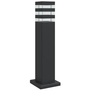 vidaXL āra grīdas lampa, melna, 50 cm, alumīnijs