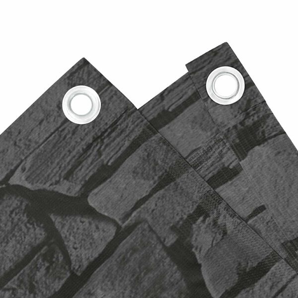 vidaXL balkona aizslietnis, PVC, 300x120 cm, akmens imitācija, pelēks