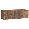 vidaXL Sienā piestiprināms TV skapis 98 x 41 x 30 cm Kūpināts ozols