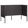 vidaXL Atkritumu tvertņu ekrāns 167 x 85 x 113 cm Tērauds Melns