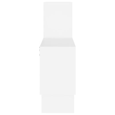 vidaXL sienas plaukts, mašīnas forma, balts, 82x15x51 cm, skaidu plātne