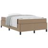 vidaXL Gultas rāmis ar matraci Kapučīno 120 x 190 cm audums