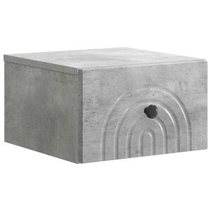 vidaXL Sienā stiprināms nakts skapis Betona pelēks 33 x 34,5 x 20 cm
