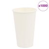 vidaXL papīra kafijas krūzes 1000 gab. 16 unces 400 ml Baltas