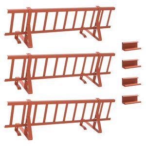 vidaXL Jumta sniega aizsargs Sarkana 300 x 29,5 x 34,5 cm Tērauds