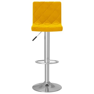 vidaXL bāra krēsli, 2 gab., sinepju dzeltens samts