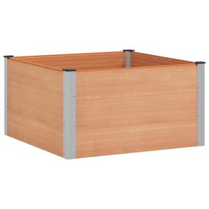 vidaXL Augstā puķu kaste Brūna 100 x 100 x 54 cm WPC un alumīnijs