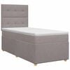 vidaXL Kontinentālā gulta ar matraci Pelēkbrūna 100 x 200 cm Audums