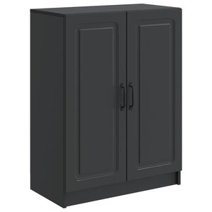 vidaXL Puse Melns 66 x 34,5 x 87 cm Inženierijas koks