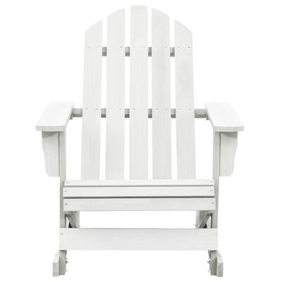 vidaXL dārza šūpuļkrēsls, balts koks