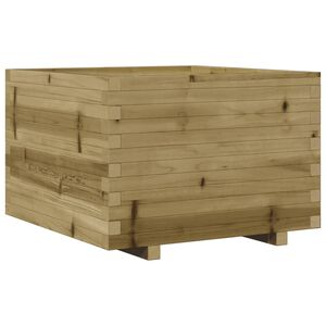 vidaXL dārza puķu kaste, 70x70x49,5 cm, impregnēts priedes koks
