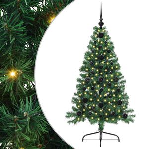 vidaXL Mākslīgais LED Ziemassvētku eglīte su 150 LED Zaļa 120 cm PVC