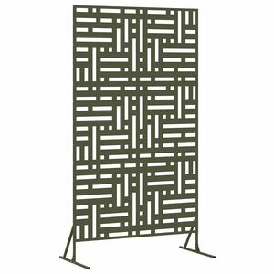 vidaXL Privātuma ekrāns 100 x 50 x 180 cm Tērauds Olīvu zaļ&scaron;