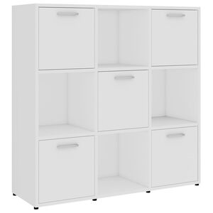 vidaXL grāmatu plaukts, balts, 90x30x90 cm, inženierijas koks