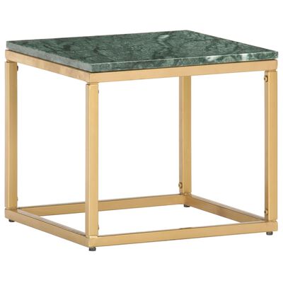 vidaXL kafijas galdiņš, 40x40x35 cm, akmens, zaļa marmora tekstūra