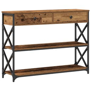 vidaXL Konsoles galds Vecs koks 100 x 28 x 75 cm