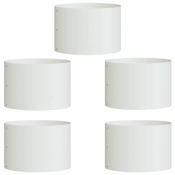 vidaXL Dārza stādītājs 5 pcs Balts 30 x 30 x 20 cm