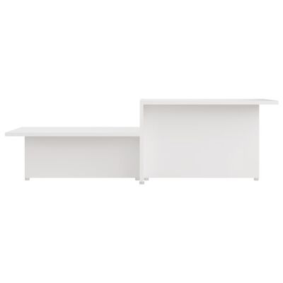 vidaXL kafijas galdiņš, balts, 111,5x50x33 cm, inženierijas koks