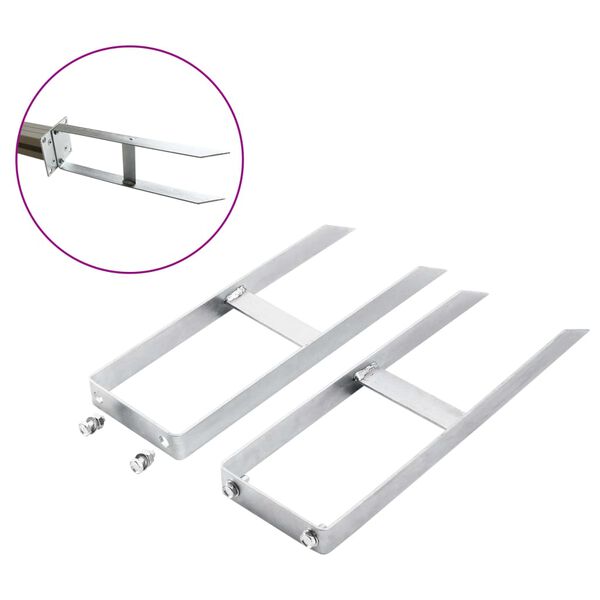 vidaXL žoga zemes tapas, 2 gab., WPC žogam, tērauds, 40 cm