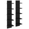 vidaXL Sienas plaukts 2 gab. Melns ozols 22 x 15 x 100 cm