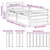 vidaXL Gultas rāmis ar matraci Brūna 80 x 200 cm Ciets priedes koks
