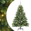 vidaXL Mākslīgā Ziemassvētku eglīte su 150 LED Zaļa 150 cm PE un PVC