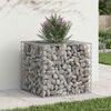 vidaXL Gabions pacelta gulta Sudraba 60 x 60 x 55 cm Cinkots tērauds