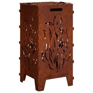 vidaXL Uguns bedre Rūsa 47 x 38 x 75 cm Novecināts tērauds