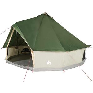 vidaXL ģimenes telts, tipi, 8 personām, zaļa, ūdensnecaurlaidīga