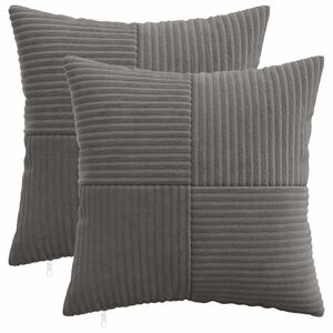vidaXL Spilvenu pārvalks 2 pcs ALMELO Tum&scaron;i pelēka 30 x 30 cm