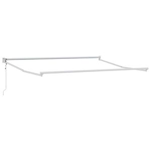 vidaXL Electric Awning Frame 3,5 x 2,5 m Balts Pulverkrāsots alumīnijs