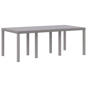 vidaXL Dārza galds Gai&scaron;i pelēks 200 x 100 x 73 cm poliratāns