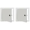 vidaXL Pieejas panelis 2 gab. Balts 23 x 23 x 3 cm Tērauds