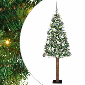 vidaXL Tievā Ziemassvētku Egle Zaļa 180 cm PVC un cietā priedes koks