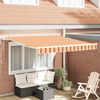 vidaXL Izvelkams jumtiņš Dzeltena un oranža 350 x 250 cm