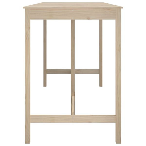 vidaXL bāra galds, 180x80x110 cm, priedes masīvkoks