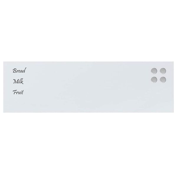 vidaXL magnētiskā tāfele, stiprināma pie sienas, balta, 100x30 cm