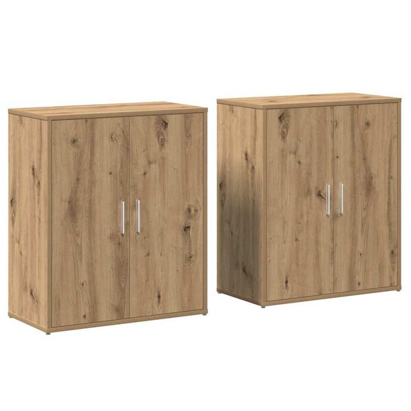 vidaXL Puse 2 pcs Artisānā ozols 60 x 31 x 70 cm Inženierijas koks