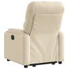 vidaXL atpūtas krēsls, paceļams, atgāžams, krēmkrāsas audums
