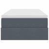 vidaXL Gulta ar uzglabā&scaron;anas vietu un matraci Tum&scaron;i pelēks 90 x 200 cm