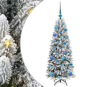 vidaXL Mākslīgā Ziemassvētku eglīte su 150 LED ar statīvu Balts 120 cm