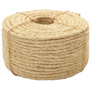 vidaXL virve, 6 mm, 100 m, 100% sizals