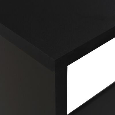 vidaXL bāra galds ar divām virsmām, 130x40x120 cm, melns