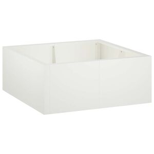 vidaXL Aizturo&scaron;ā siena 4 gab. 100 x 100 x 30 cm Tērauds Balts